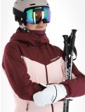 Vignette O'Neill, Aplite veste de ski femmes Windsor Wine Colour Block bordeaux, rose 