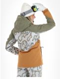 Vignette O'Neill, Carbonite veste de ski femmes Deep Lichen Green Colour Block blanc, orange, vert 