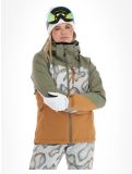 Vignette O'Neill, Carbonite veste de ski femmes Deep Lichen Green Colour Block blanc, orange, vert 