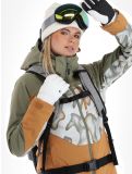 Vignette O'Neill, Carbonite veste de ski femmes Deep Lichen Green Colour Block blanc, orange, vert 