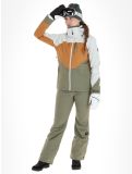 Vignette O'Neill, Carbonite veste de ski femmes London Fog Colour Block blanc, brun, vert 