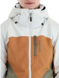 Vignette O'Neill, Carbonite veste de ski femmes London Fog Colour Block blanc, brun, vert 