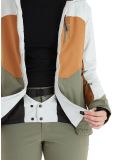 Vignette O'Neill, Carbonite veste de ski femmes London Fog Colour Block blanc, brun, vert 