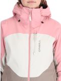 Vignette O'Neill, Carbonite Snow veste de ski femmes Genuine Pink Colour Block blanc, brun, rose 