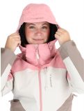 Vignette O'Neill, Carbonite Snow veste de ski femmes Genuine Pink Colour Block blanc, brun, rose 