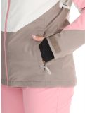 Vignette O'Neill, Carbonite Snow veste de ski femmes Genuine Pink Colour Block blanc, brun, rose 