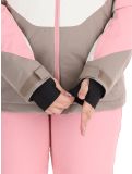 Vignette O'Neill, Carbonite Snow veste de ski femmes Genuine Pink Colour Block blanc, brun, rose 