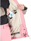 Vignette O'Neill, Carbonite Snow veste de ski femmes Genuine Pink Colour Block blanc, brun, rose 