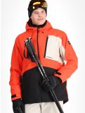 Vignette O'Neill, Hammer Block Snow veste de ski hommes Paprika Flame Colour Block blanc, noir, orange 