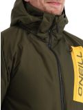 Vignette O'Neill, Jacksaw veste de ski hommes Forest Night Colour Block gris, vert 