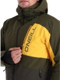 Vignette O'Neill, Jacksaw veste de ski hommes Forest Night Colour Block gris, vert 