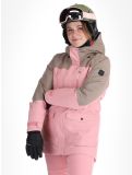 Vignette O'Neill, Utility Hybrid veste de ski femmes Genuine Pink Colour Block blanc, brun, rose 