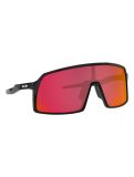 Vignette Oakley, Sutro lunettes de soleil unisexe Polished Black - Prizm Snow Torch Iridium blanc 