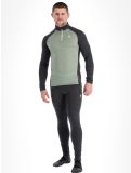 Vignette Odlo, Natural Performance PW 150 pull de ski hommes Matte Green - Dark Grey Melange gris, vert 