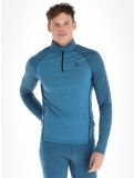 Vignette Odlo, Natural Performance PW 150 pull de ski hommes Saxony Blue - Deep Dive Melange bleu 