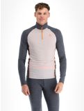 Vignette Odlo, Natural Performance PW 150 pull de ski hommes Silver Cloud - India Ink Melange gris 