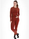 Vignette Odlo, Perfomance Light Eco pantalon thermique femmes Spiced Apple bordeaux 