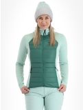 Vignette Peak Performance, W Down Hybrid Hood gilet femmes Smoke Pine Delta Green vert 