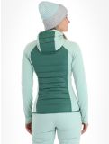 Vignette Peak Performance, W Down Hybrid Hood gilet femmes Smoke Pine Delta Green vert 