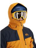 Vignette Picture, Broader 3L veste de ski à coque dure hommes Camel-Dark Blue bleu, orange 