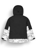 Vignette Picture, Daumy veste de ski enfants Black Mood Print Honey bleu, noir, orange 