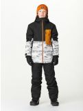 Vignette Picture, Daumy veste de ski enfants Black Mood Print Honey bleu, noir, orange 