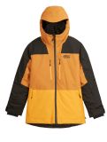 Vignette Picture, Daumy veste de ski enfants Cathay Spice-Black brun, jaune, noir 