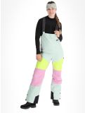 Vignette Picture, Elwy pantalon de ski BIB femmes Silt Green Orchid Acid Lime rose, vert 