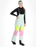 Vignette Picture, Elwy pantalon de ski BIB femmes Silt Green Orchid Acid Lime rose, vert 