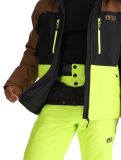 Vignette Picture, Object veste de ski hommes Cocoa Brown Black Acid Lime brun, jaune, noir 