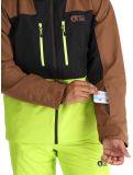 Vignette Picture, Object veste de ski hommes Cocoa Brown Black Acid Lime brun, jaune, noir 