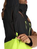 Vignette Picture, Object veste de ski hommes Cocoa Brown Black Acid Lime brun, jaune, noir 