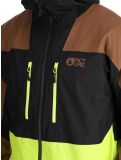 Vignette Picture, Object veste de ski hommes Cocoa Brown Black Acid Lime brun, jaune, noir 