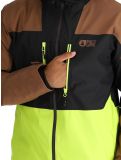 Vignette Picture, Object veste de ski hommes Cocoa Brown Black Acid Lime brun, jaune, noir 