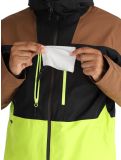 Vignette Picture, Object veste de ski hommes Cocoa Brown Black Acid Lime brun, jaune, noir 