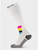 Vignette Poederbaas, Tech Ski Socks Compress Merino Pro chaussette de compression unisexe White blanc 