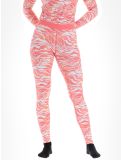 Vignette Poederbaas, Thermo Animal pantalon thermique femmes Zebra Pink rose 