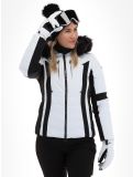 Vignette Poivre Blanc, Luxe Sport Line W23-0804-WO veste de ski femmes White / Black blanc, noir 