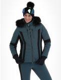 Vignette Poivre Blanc, Luxe Sport Line W23-0804-WO veste de ski femmes Ever Green / Black noir, vert 