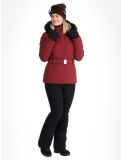 Vignette Poivre Blanc, Traditional 24PBH0801/WO veste de ski femmes Burgundy Red rouge 