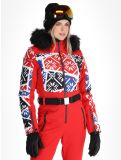 Vignette Poivre Blanc, Traditional 24PBH0831/WO/P combinaison de ski femmes Print Scarlet Red rouge 