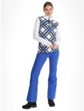 Vignette Poivre Blanc, Traditional 24PBH1940/WO/C pull de ski femmes Cross Acid Blue blanc, bleu 