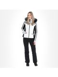 Vignette Poivre Blanc, W20-1002-Wo/A veste de ski slim fit femmes multicolour blanc 