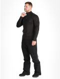 Vignette Protest, REWILL 1/4 zip top pull de ski hommes True Black noir 