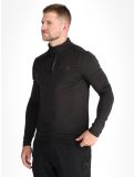 Vignette Protest, REWILL 1/4 zip top pull de ski hommes True Black noir 