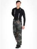 Vignette Rehall, Backbone-R pantalon de ski hommes Camo Black noir, vert 