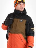 Vignette Rehall, Carls-R veste de ski hommes Rust bleu, brun, orange 