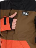 Vignette Rehall, Carls-R veste de ski hommes Rust bleu, brun, orange 