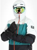 Vignette Rehall, Cropp-R veste de ski hommes Teal green blanc, bleu, noir 