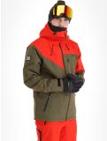 Vignette Rehall, Dick-R veste de ski hommes Olive rouge, vert 